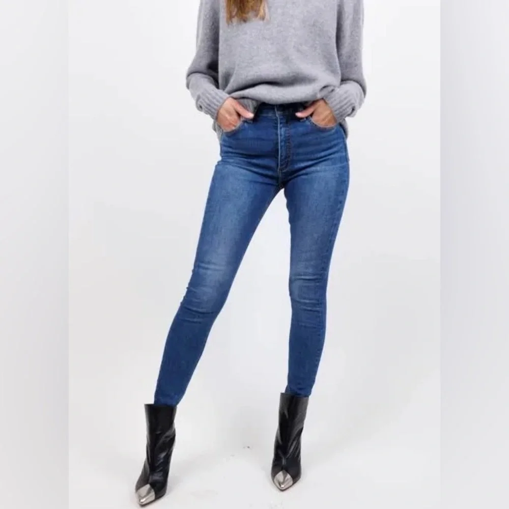RAG & BONE Nina High-Rise Skinny Jeans Dark Wash New Gate Blue